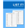 List it! Activity book for Dementia Patients: Anti Memory loss and improved recall workbook for Dementia sufferers - Paperback