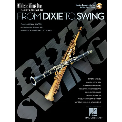 From Dixie to Swing: Music Minus One Clarinet or Soprano Sax - Paperback