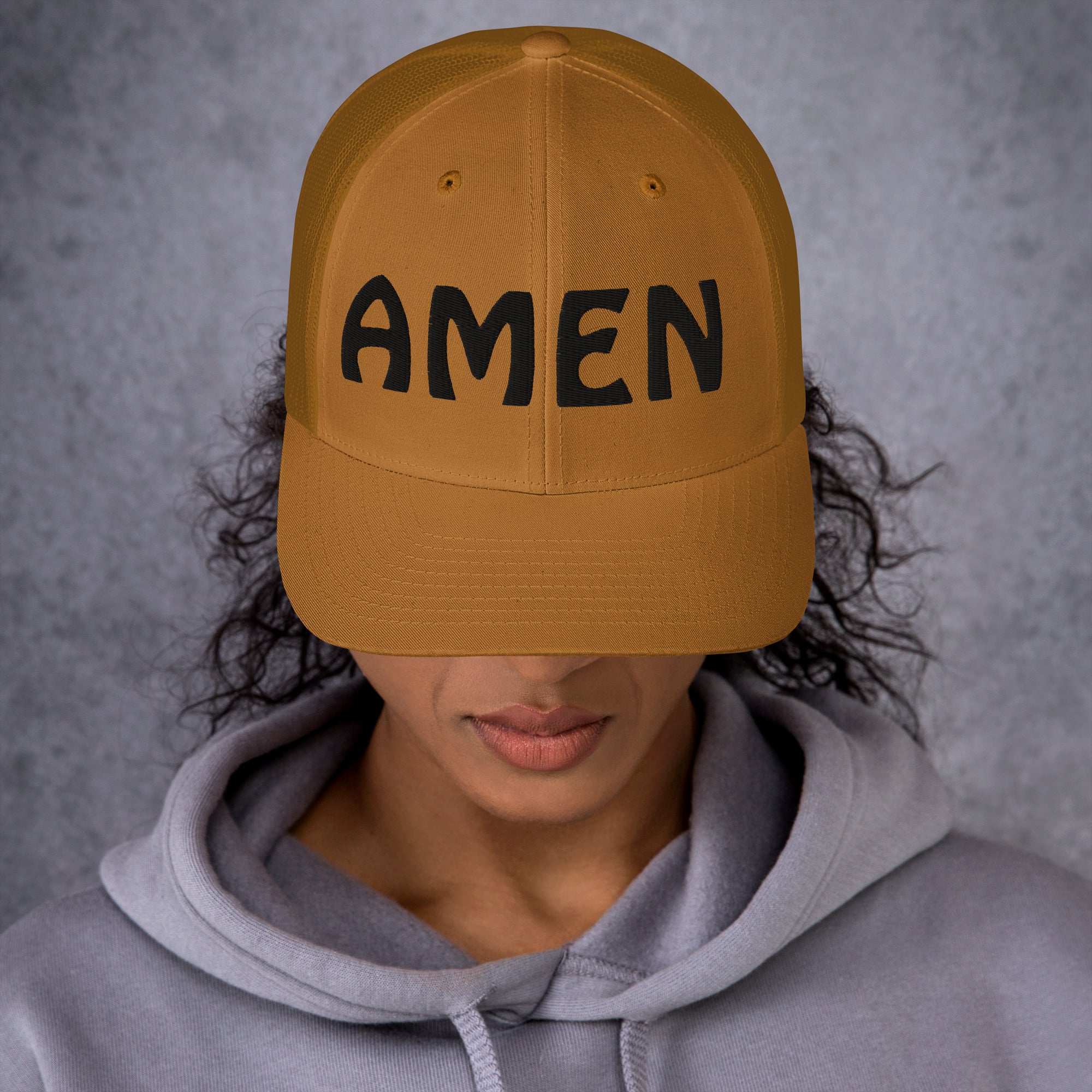 AMEN 3D Puffy Embroidered Trucker Cap