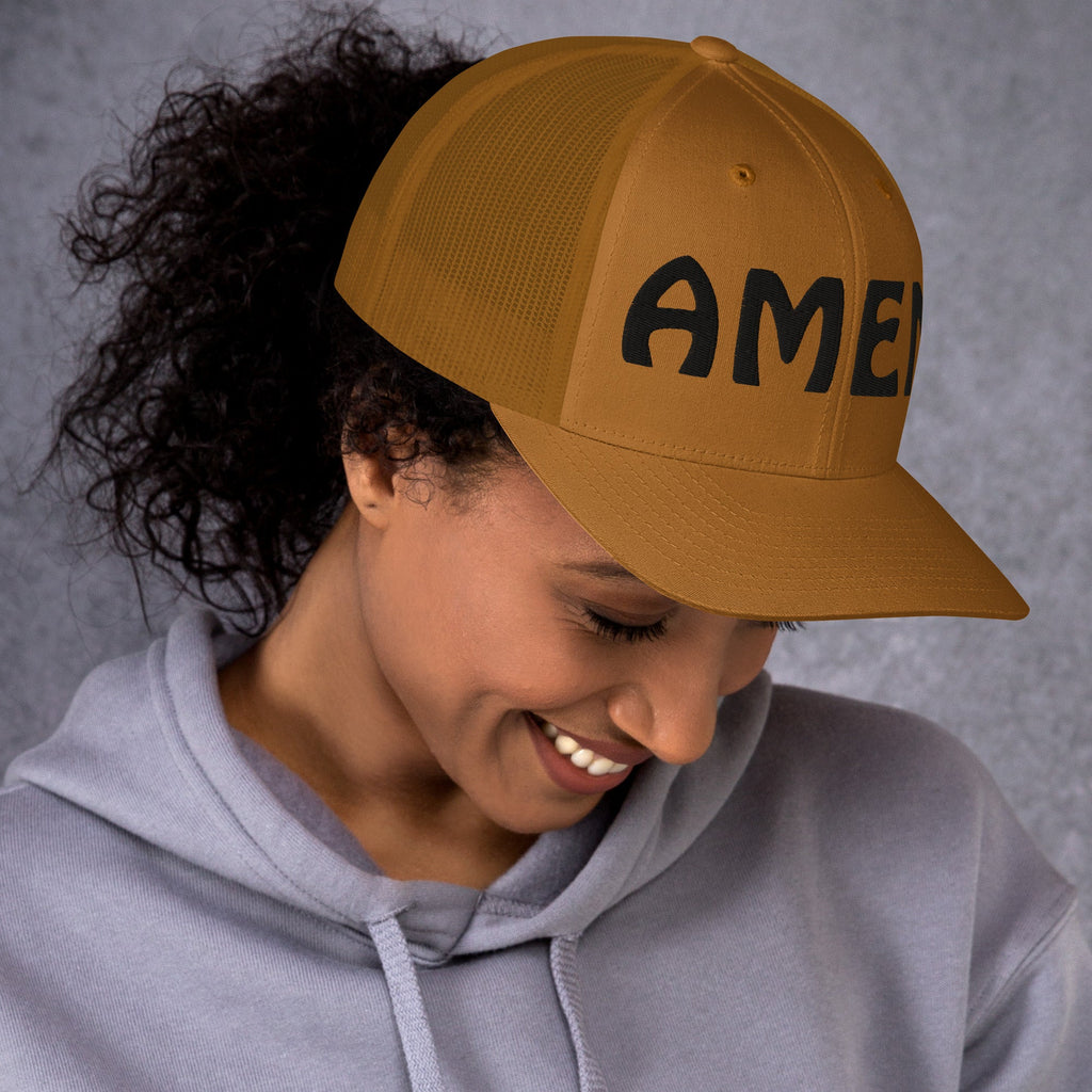 AMEN 3D Puffy Embroidered Trucker Cap