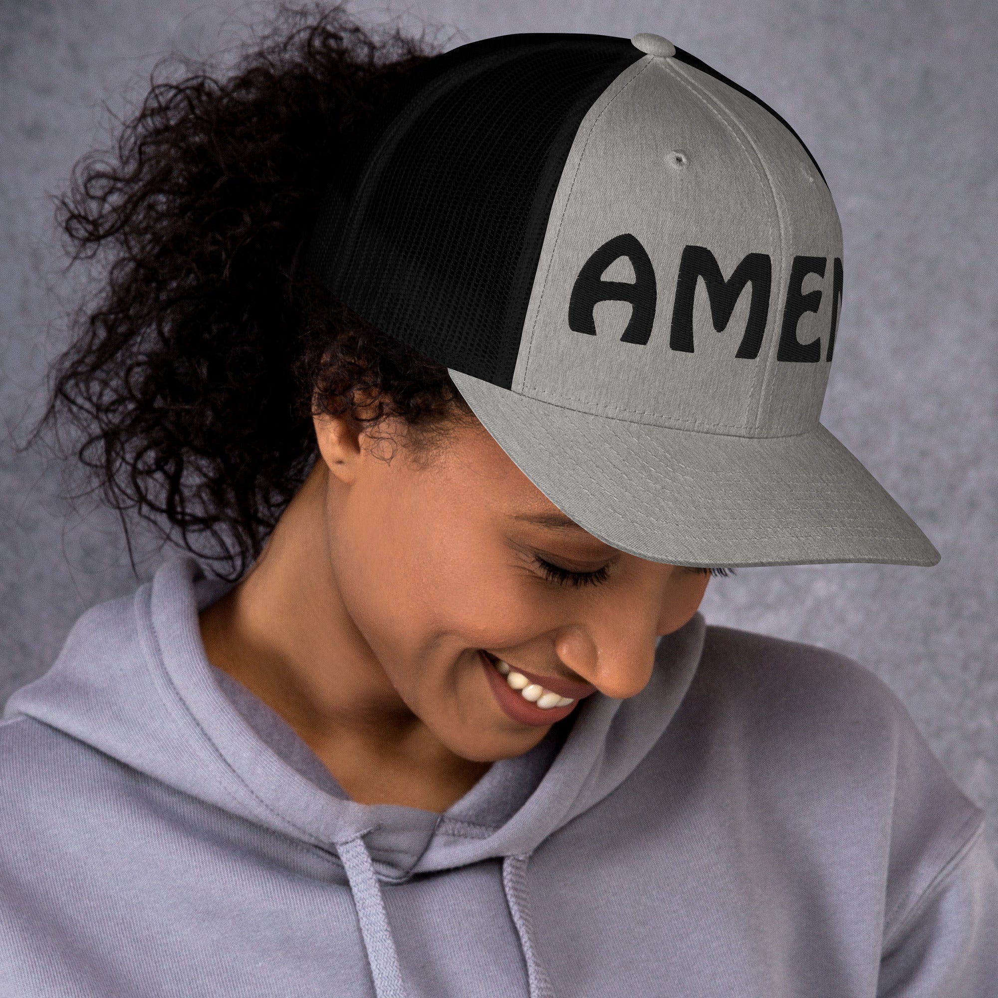 AMEN 3D Puffy Embroidered Trucker Cap
