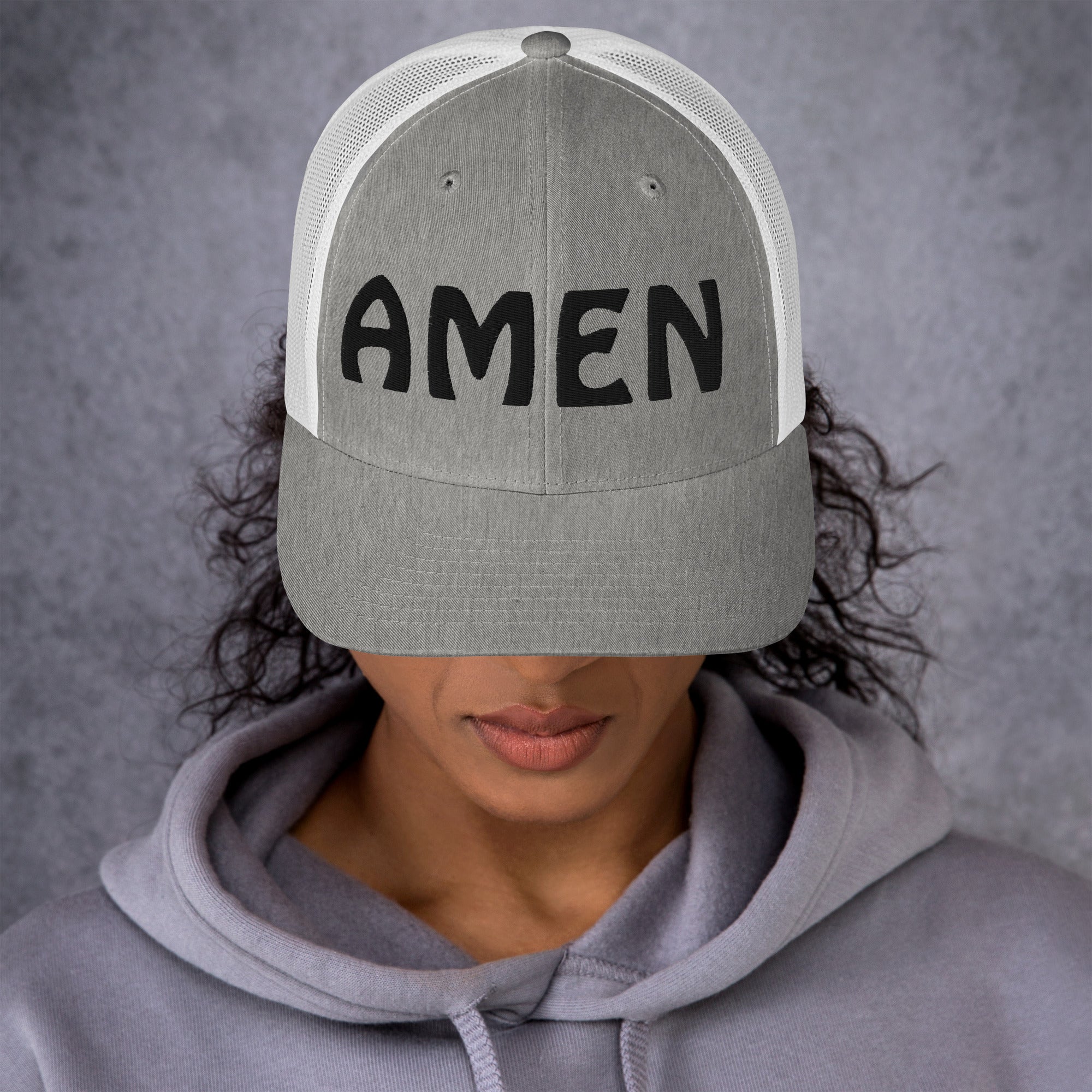AMEN 3D Puffy Embroidered Trucker Cap