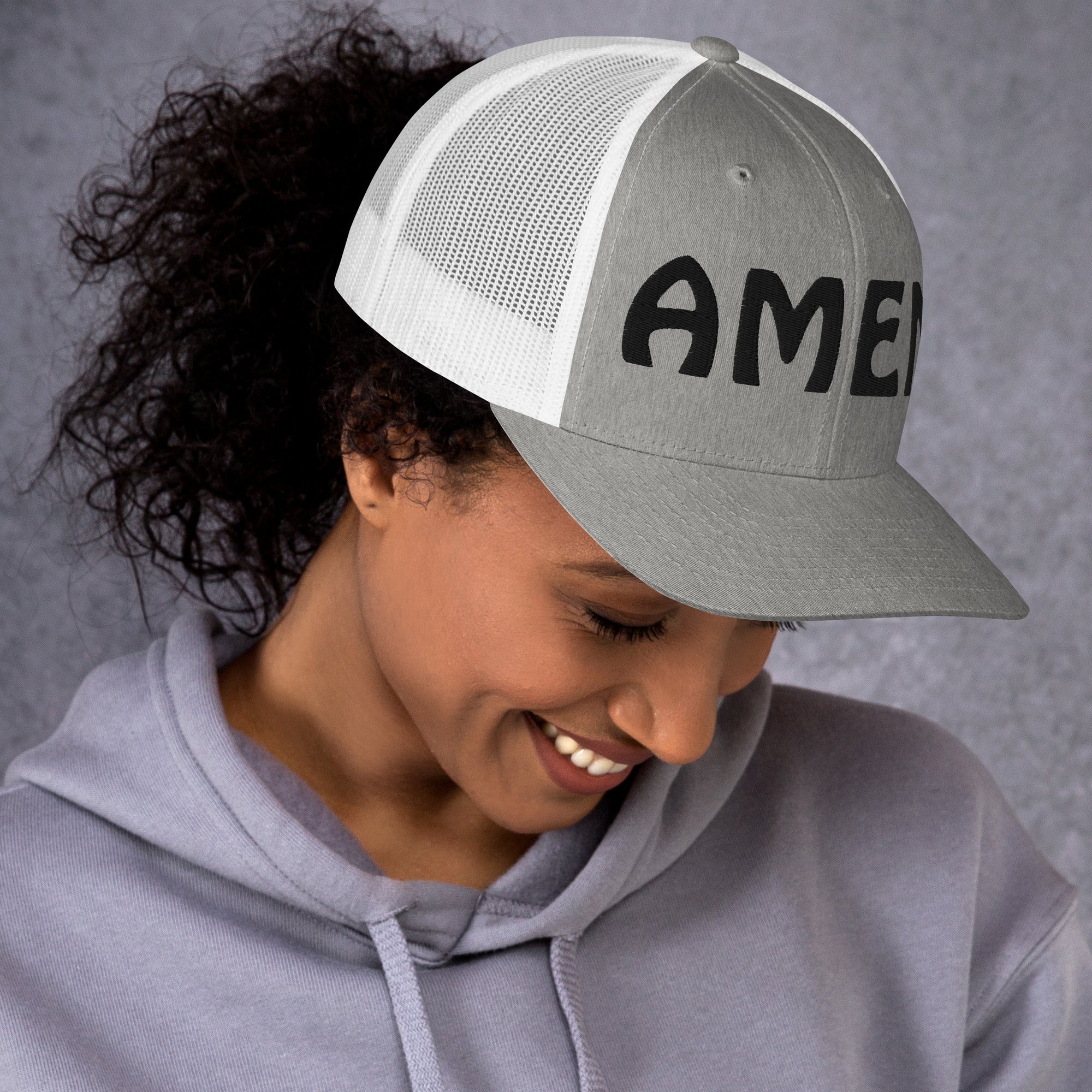 AMEN 3D Puffy Embroidered Trucker Cap