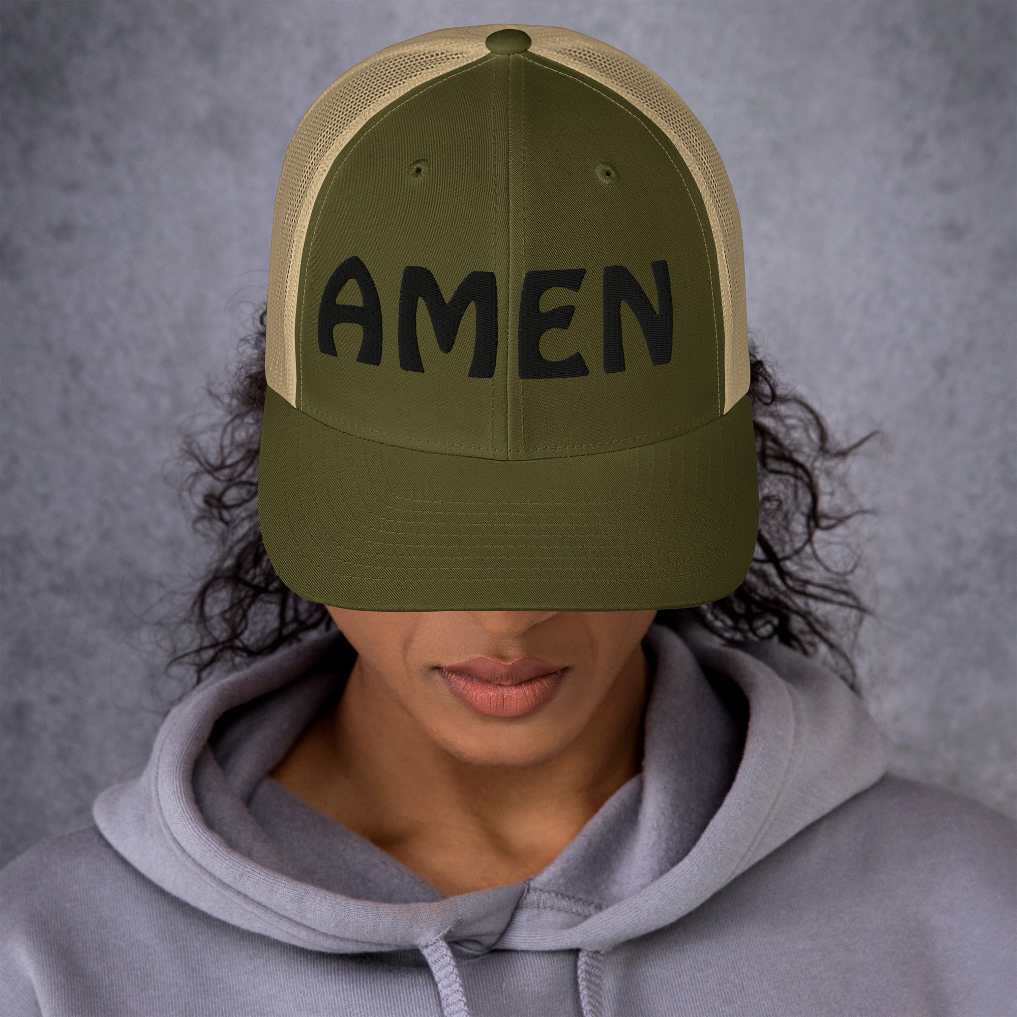 AMEN 3D Puffy Embroidered Trucker Cap