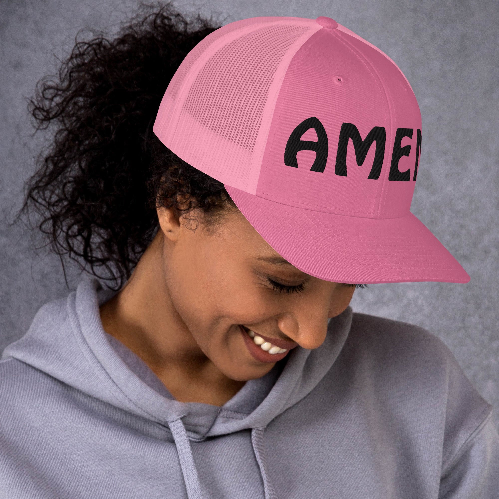 AMEN 3D Puffy Embroidered Trucker Cap