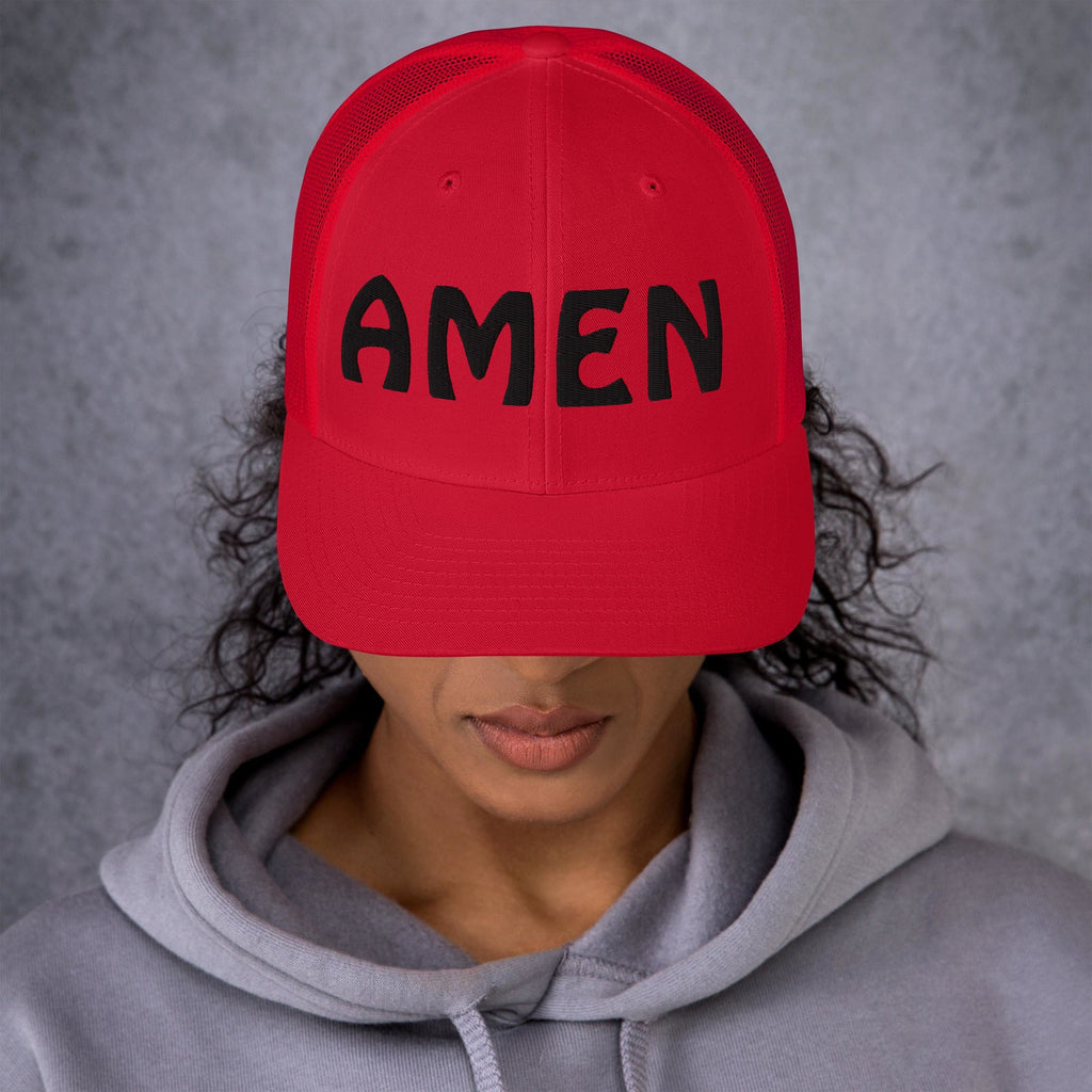 AMEN 3D Puffy Embroidered Trucker Cap