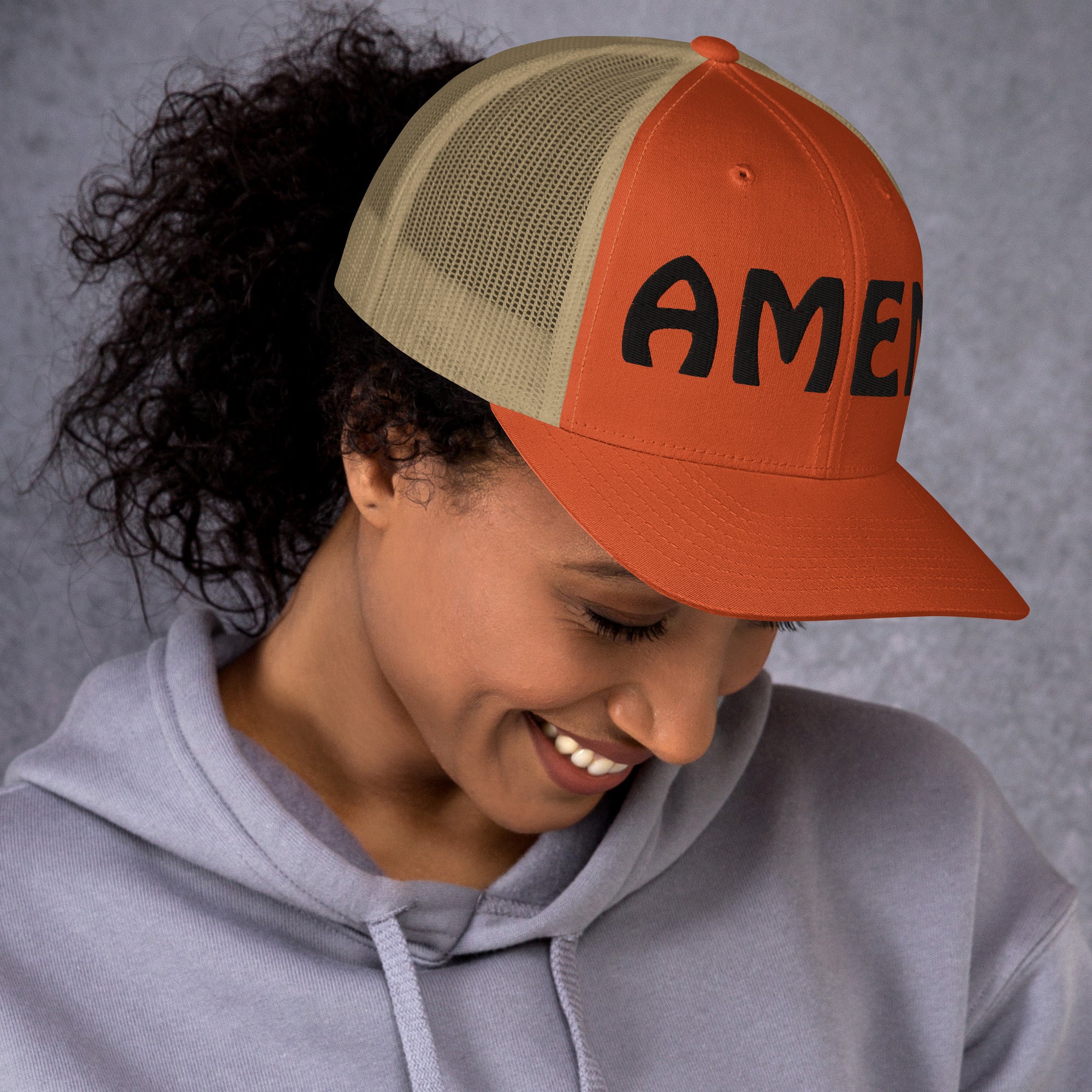 AMEN 3D Puffy Embroidered Trucker Cap