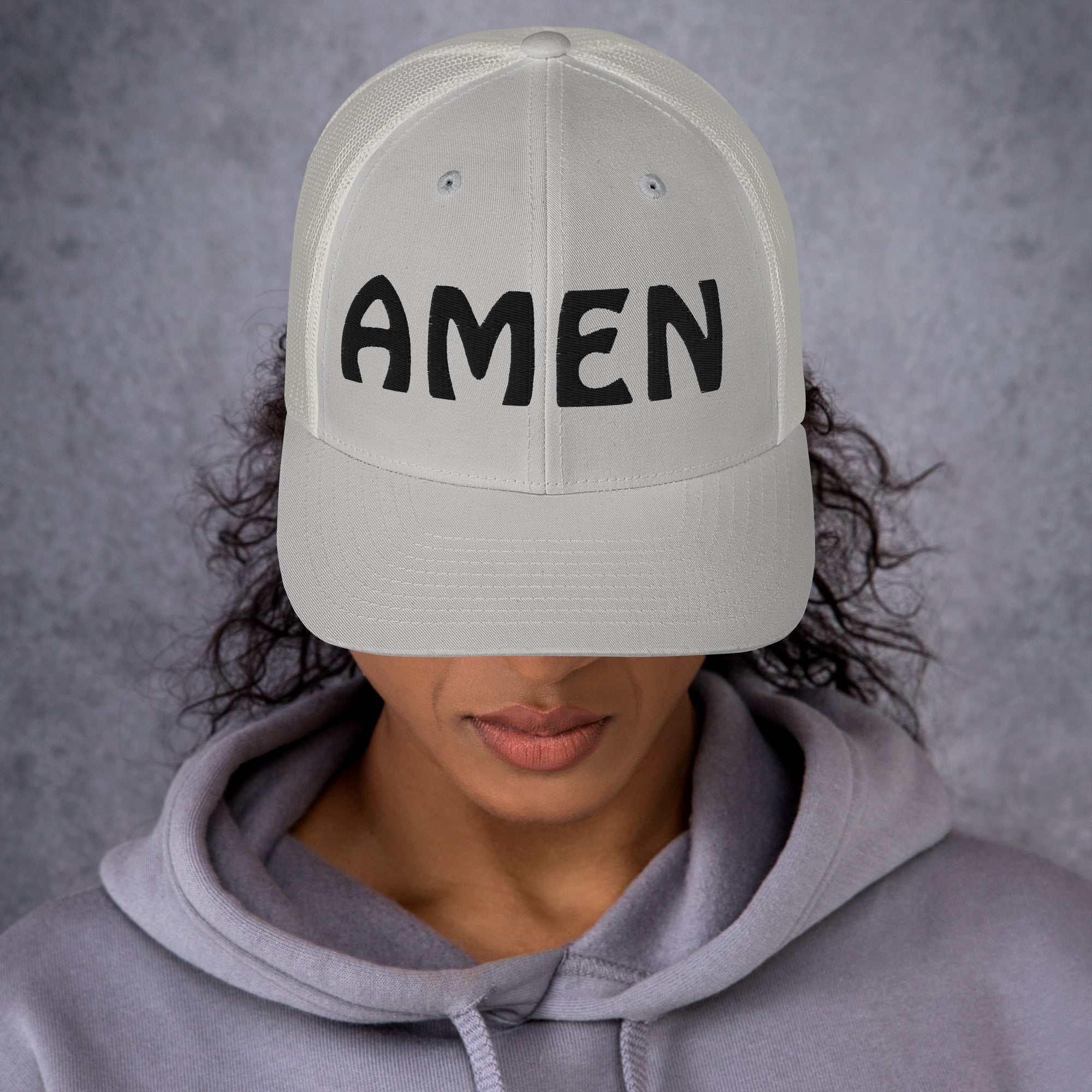 AMEN 3D Puffy Embroidered Trucker Cap