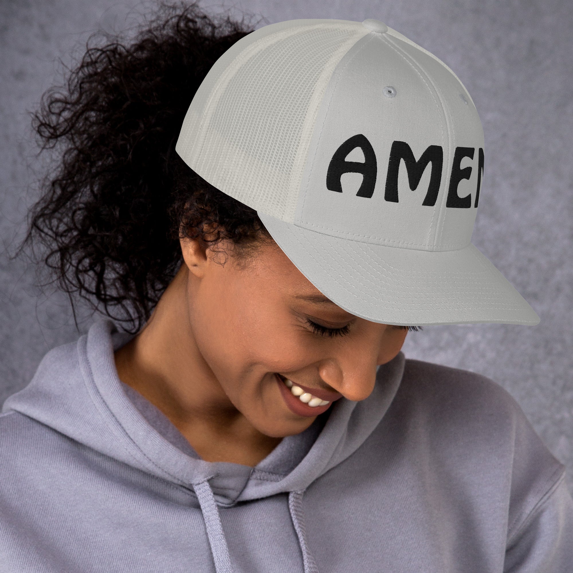 AMEN 3D Puffy Embroidered Trucker Cap