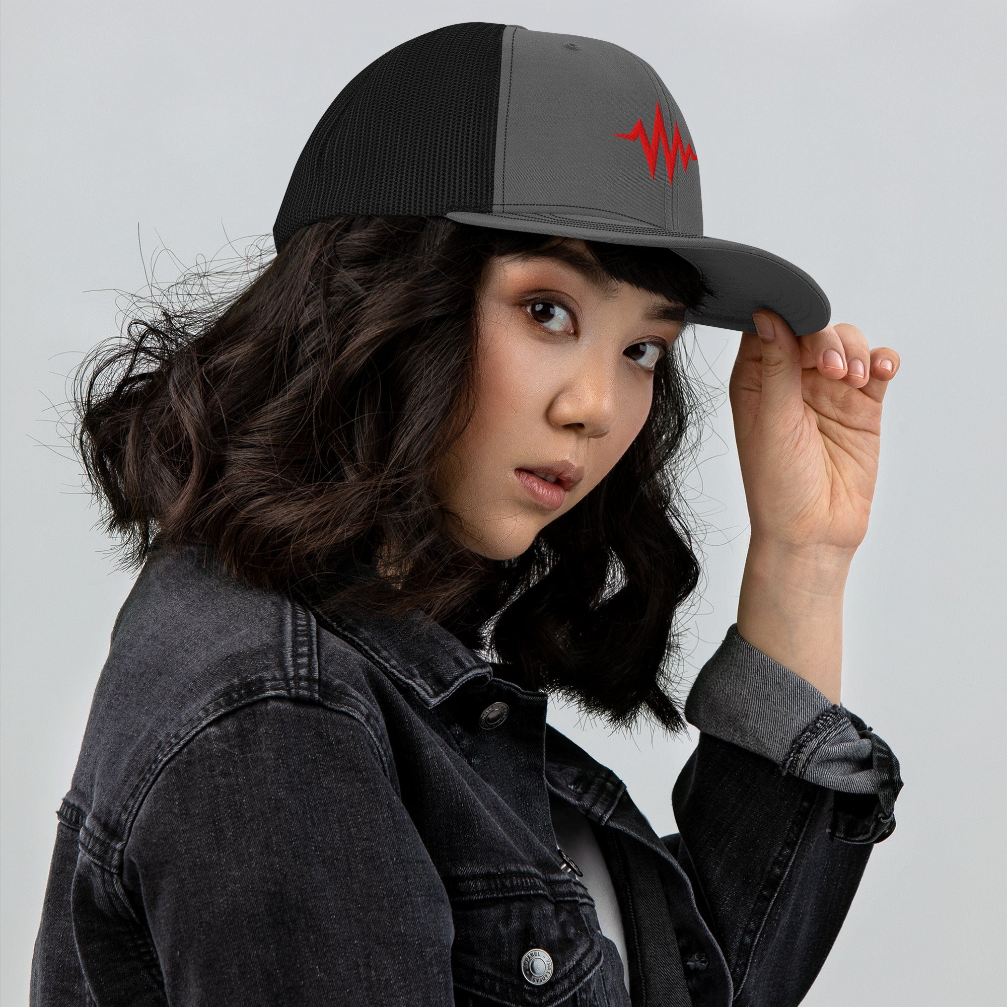 Heartbeat Snapback Trucker Hat
