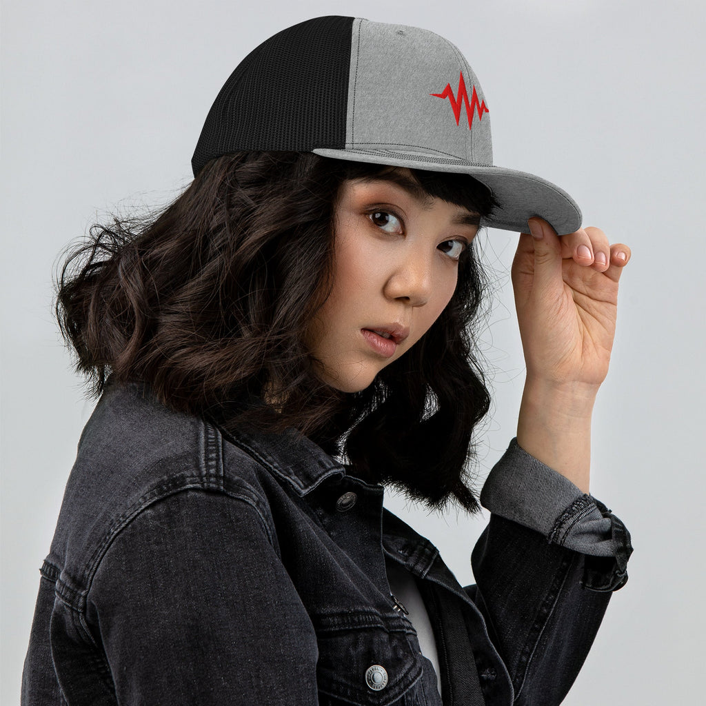 Heartbeat Snapback Trucker Hat