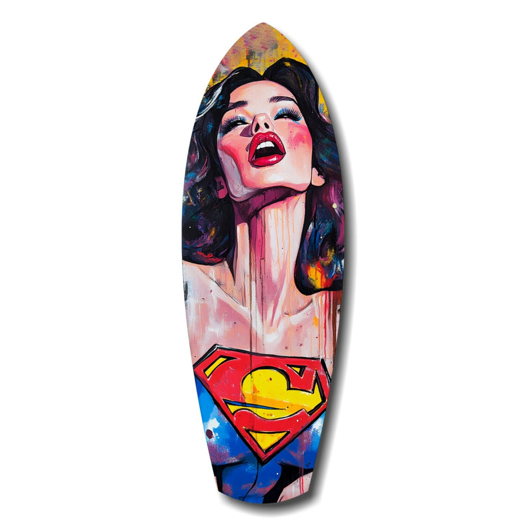 Supergirl Glass Wall Art