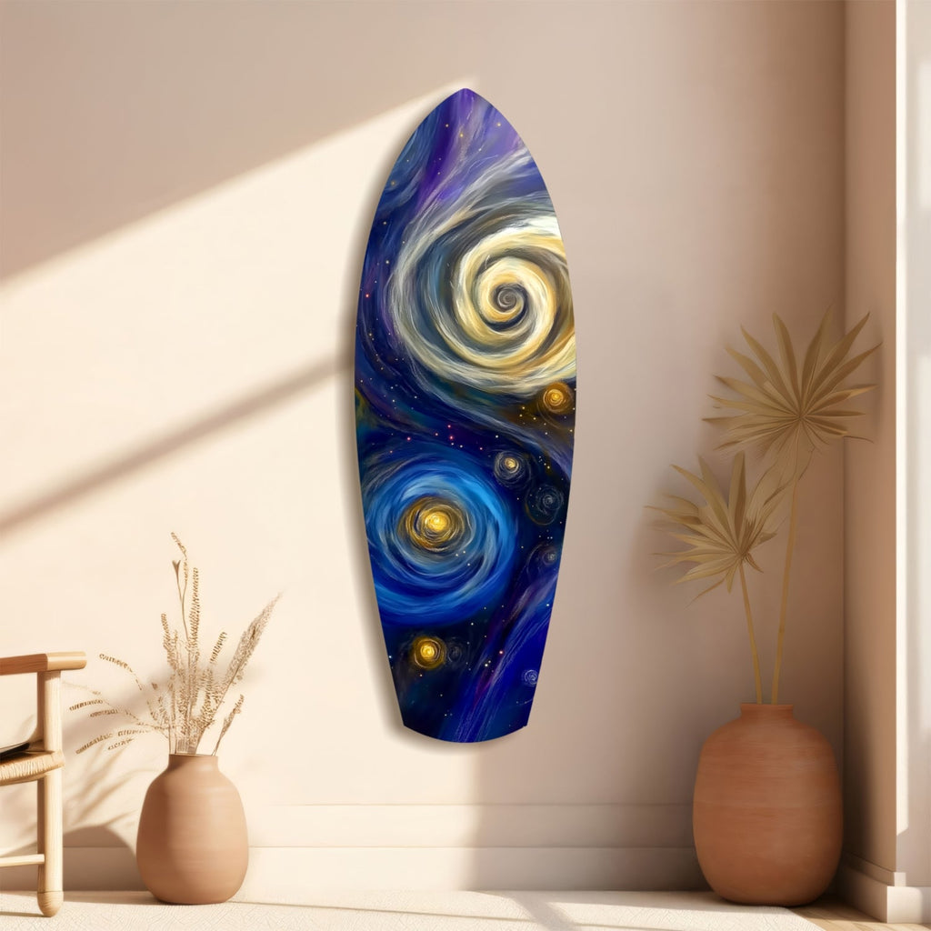 Kinetic Cosmos Glass Wall Art