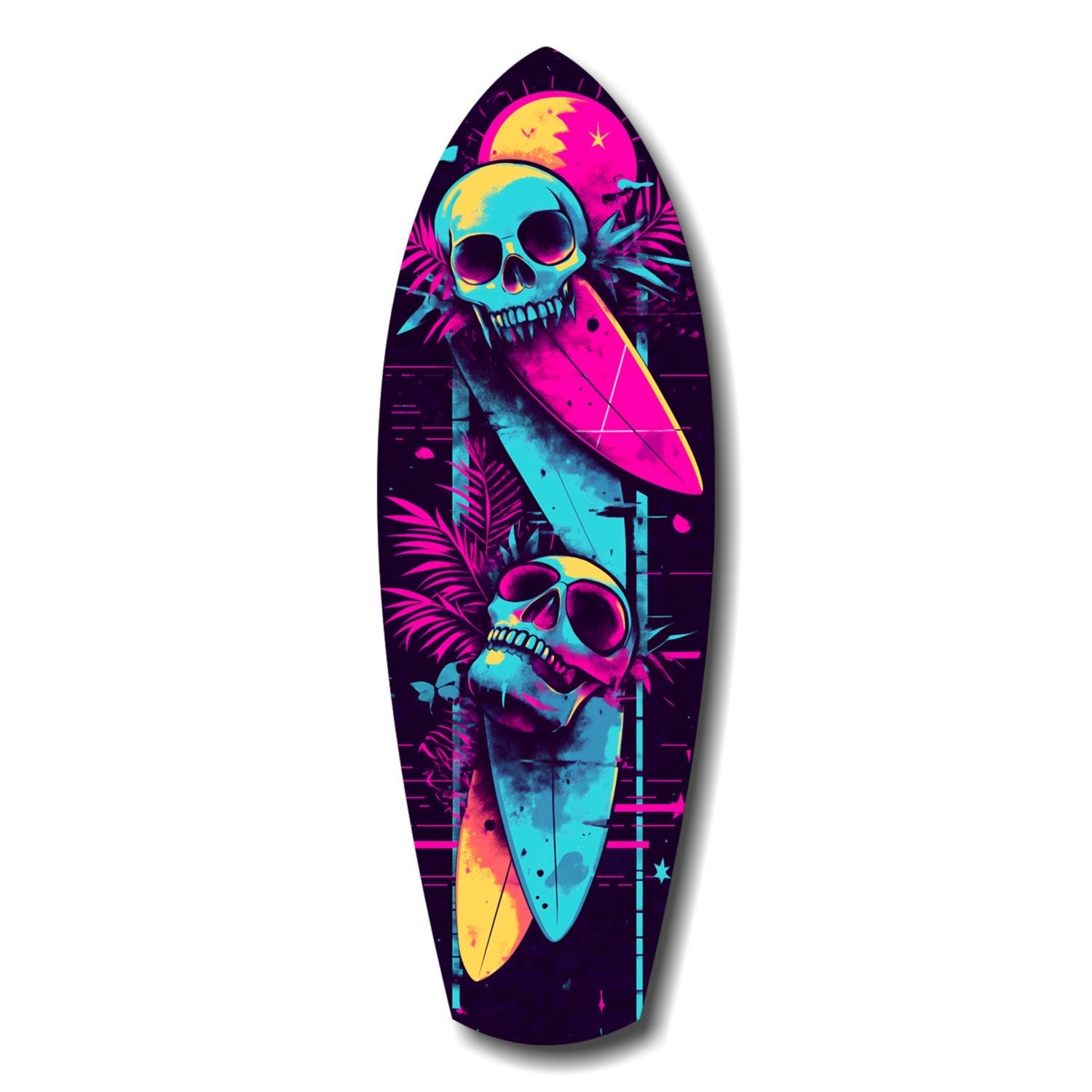 Addicted to Surfing Glass Wall Art