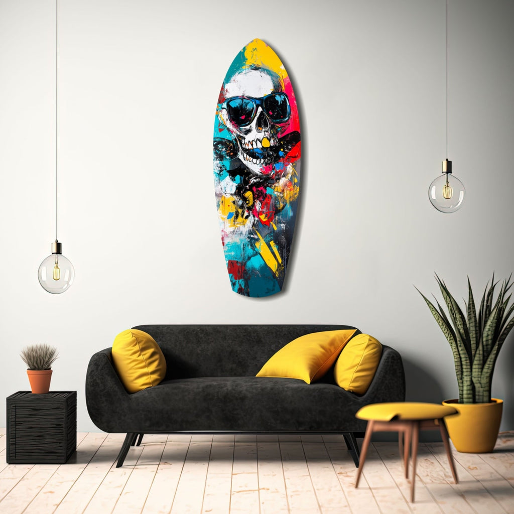 Street Soul Graffiti Skulls Glass Wall Art