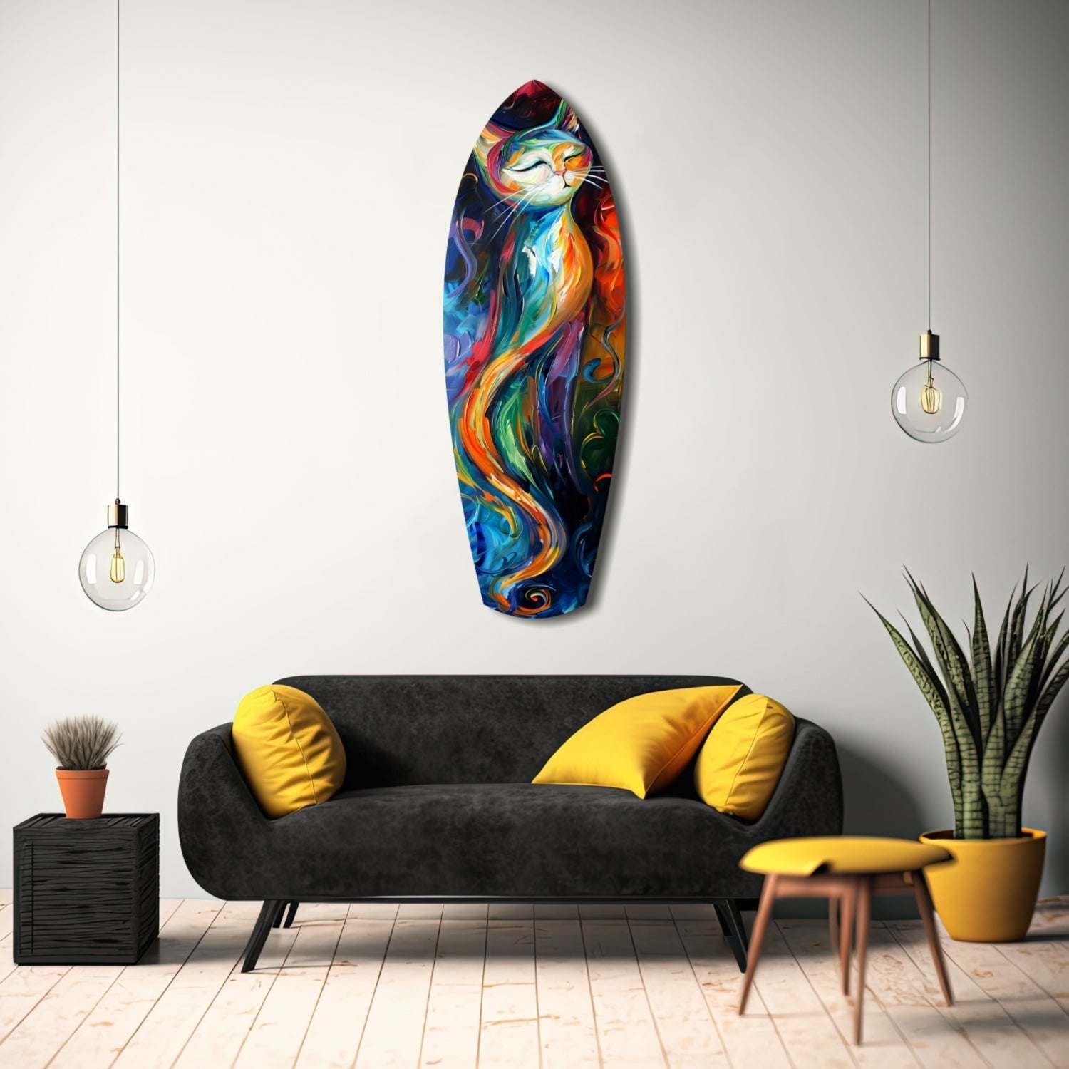 Cat Glass Wall Art