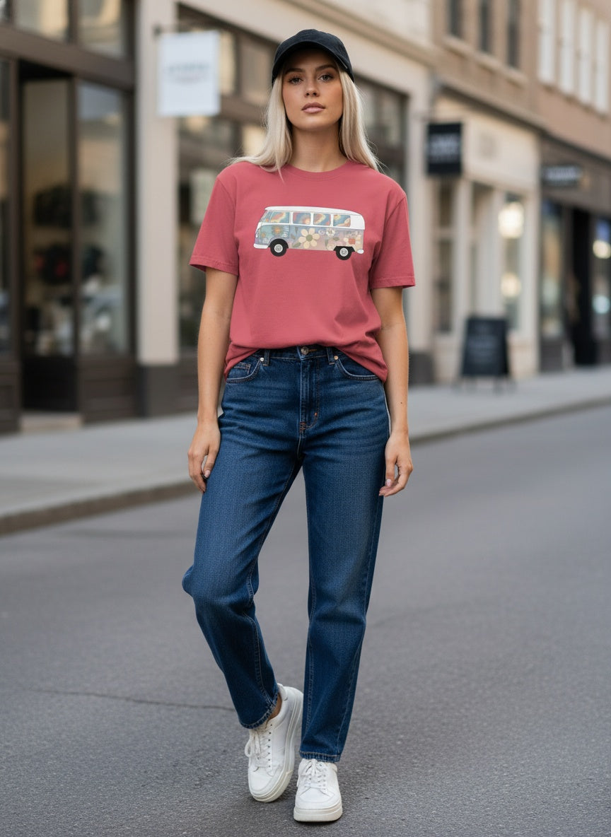 Open Road Psychedelic VW Bus T-Shirt