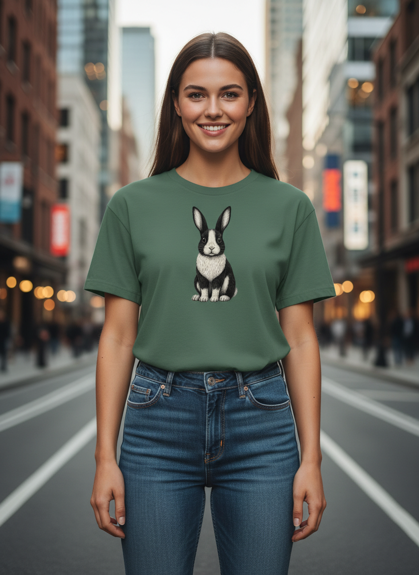 Organic Bunny Noir T-Shirt