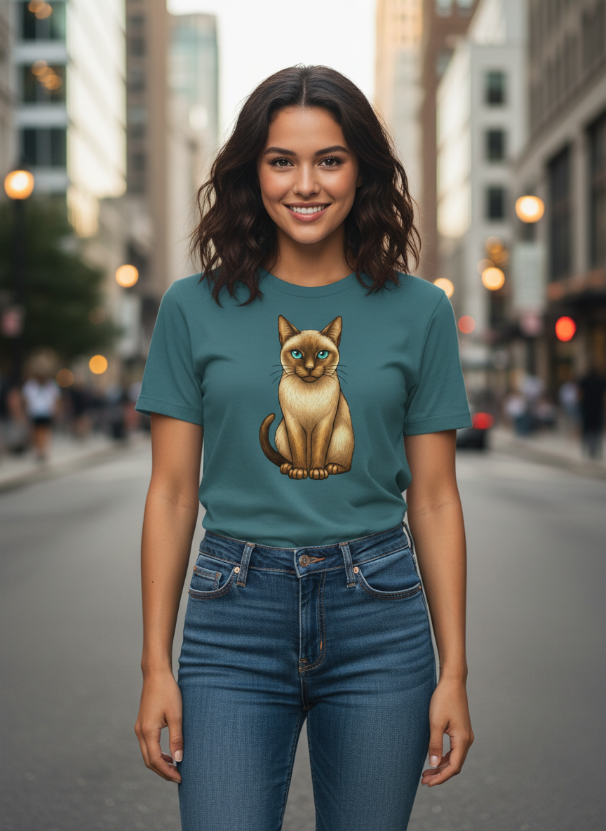Organic Curious Soul Siamese Cat T-Shirt