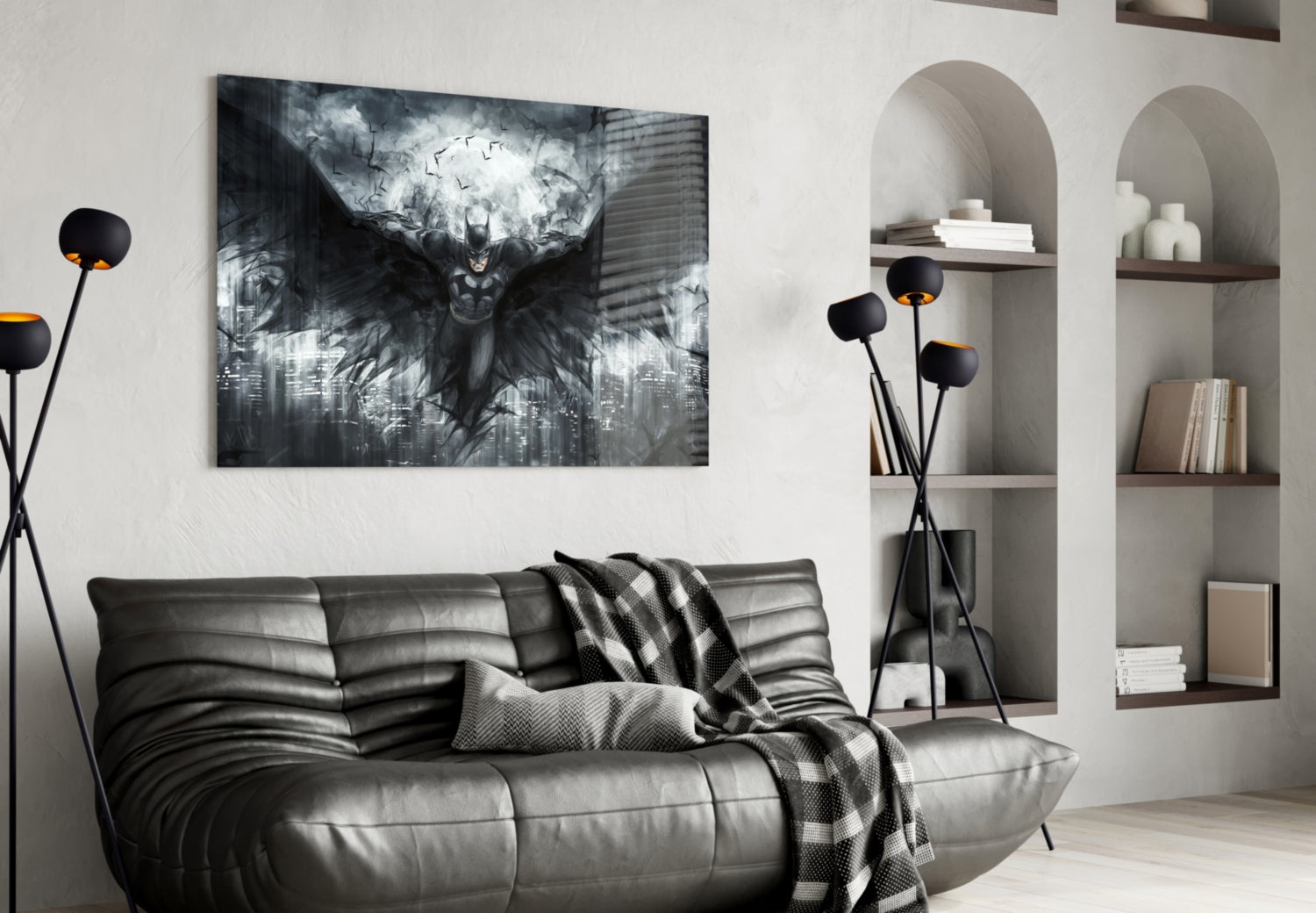 Batman Wings Glass Wall Art