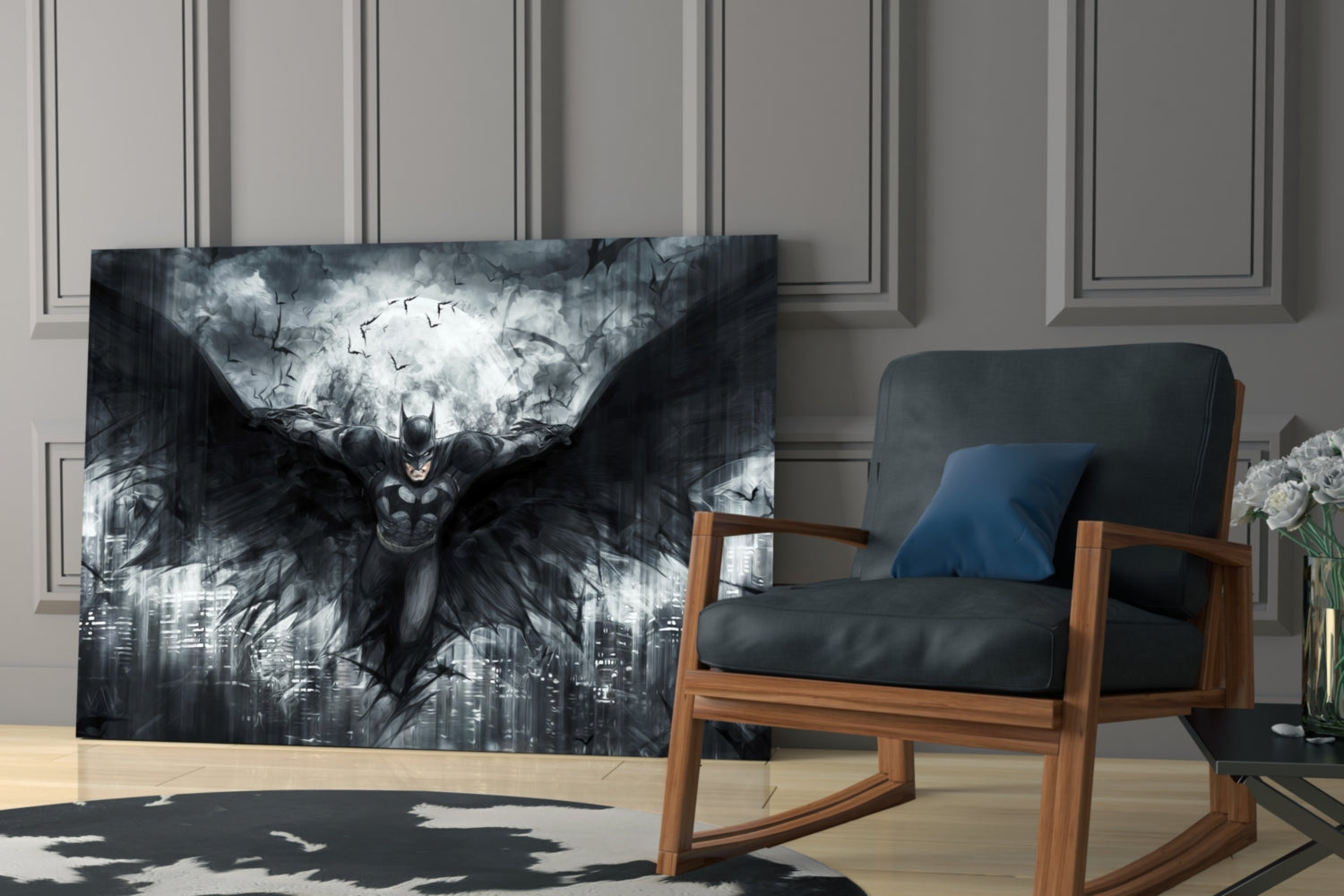 Batman Wings Glass Wall Art