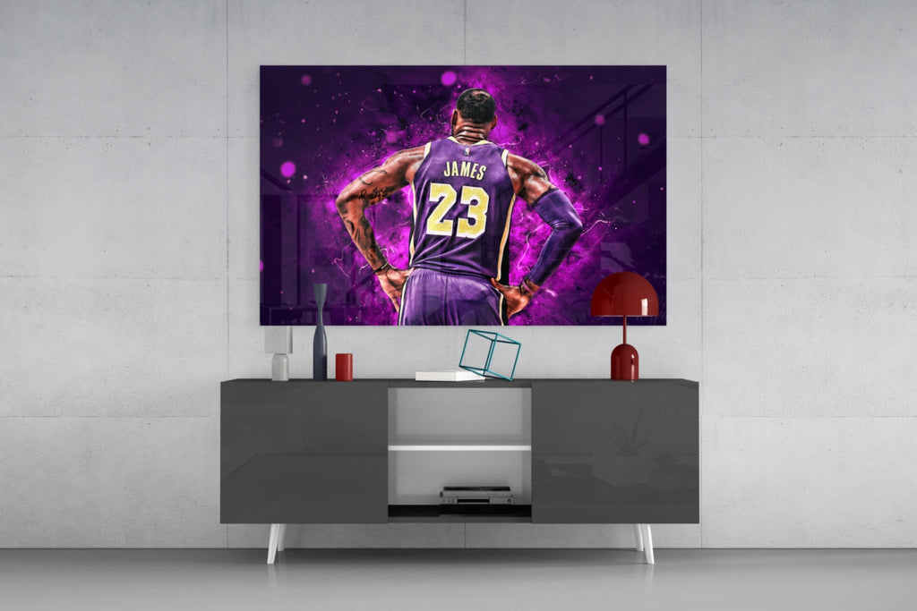 Lebron James Glass Wall Art