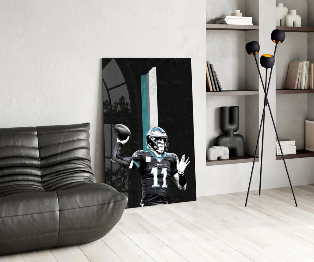 Carson Wentz Glass Wall Art