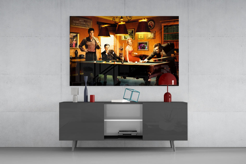 Marilyn Elvis Humphrey - Pool V2 Glass Wall Art