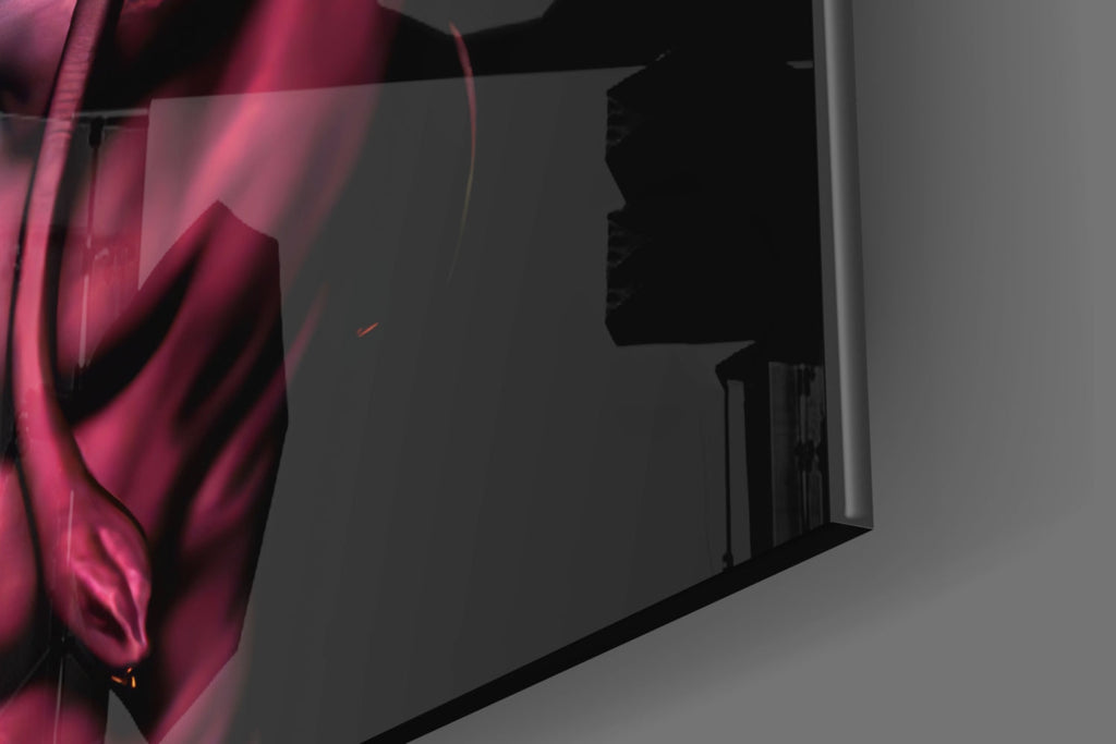 Har Har Mahadev Glass Wall Art