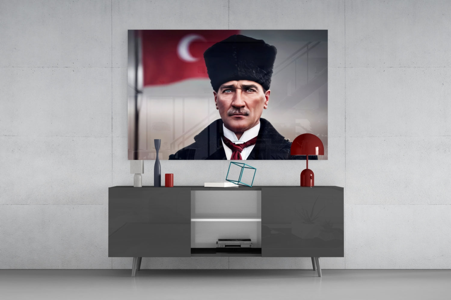 Ataturk  Glass Wall Art