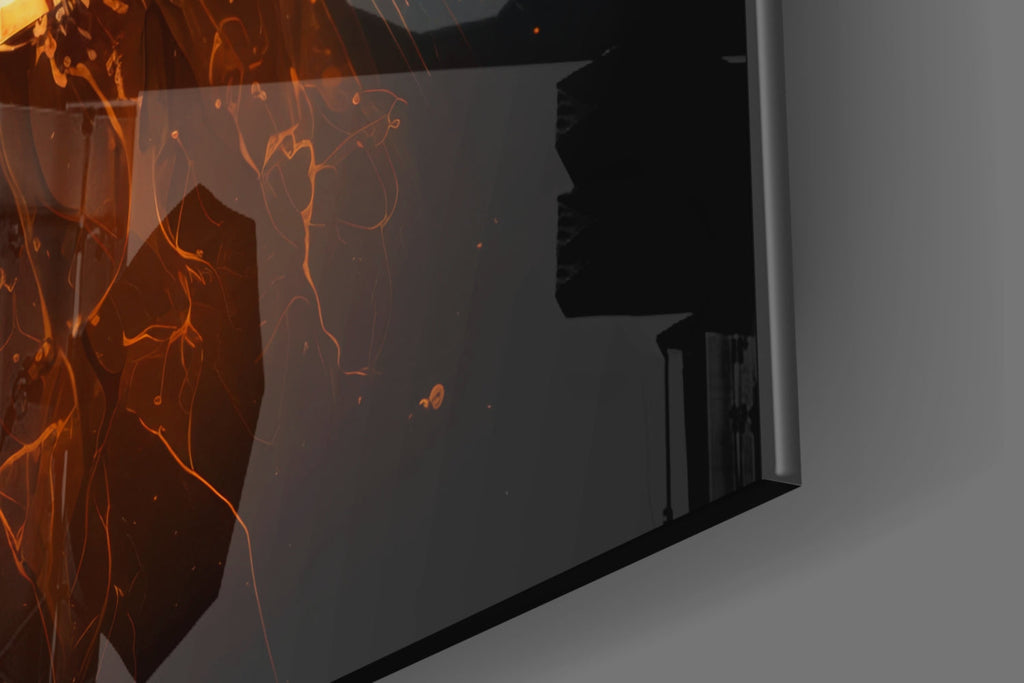 Bitcoin Glass Wall Art