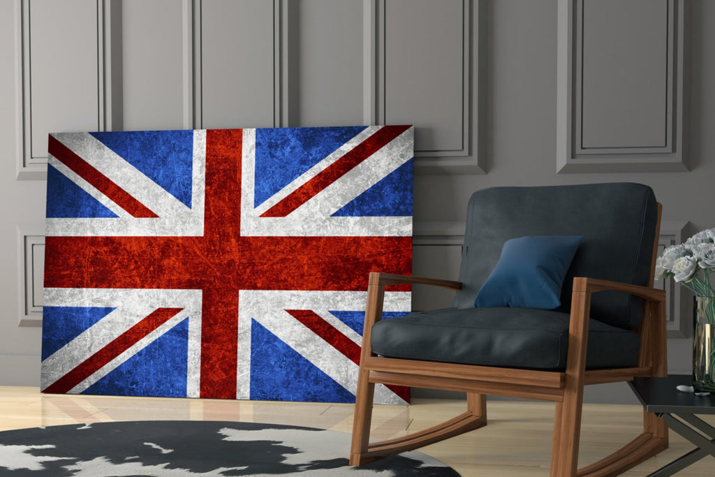 Flag of United Kingdom Glass Wall Art