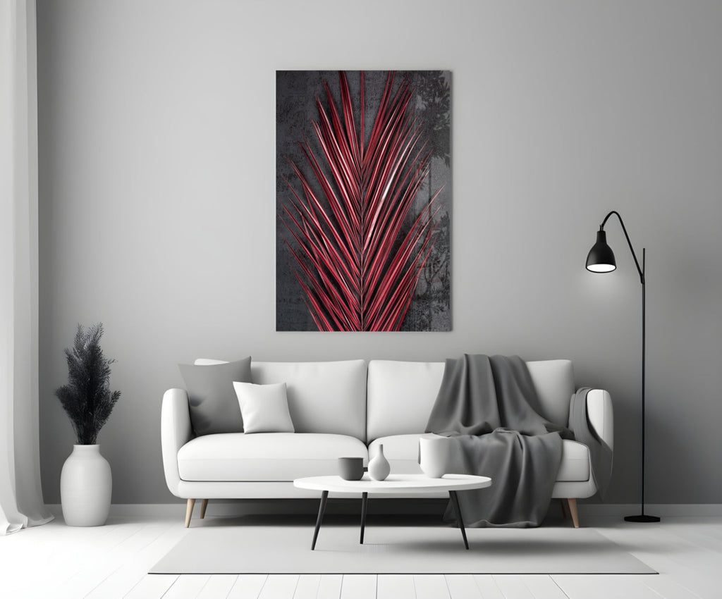Areca Bunch Glass Wall Art