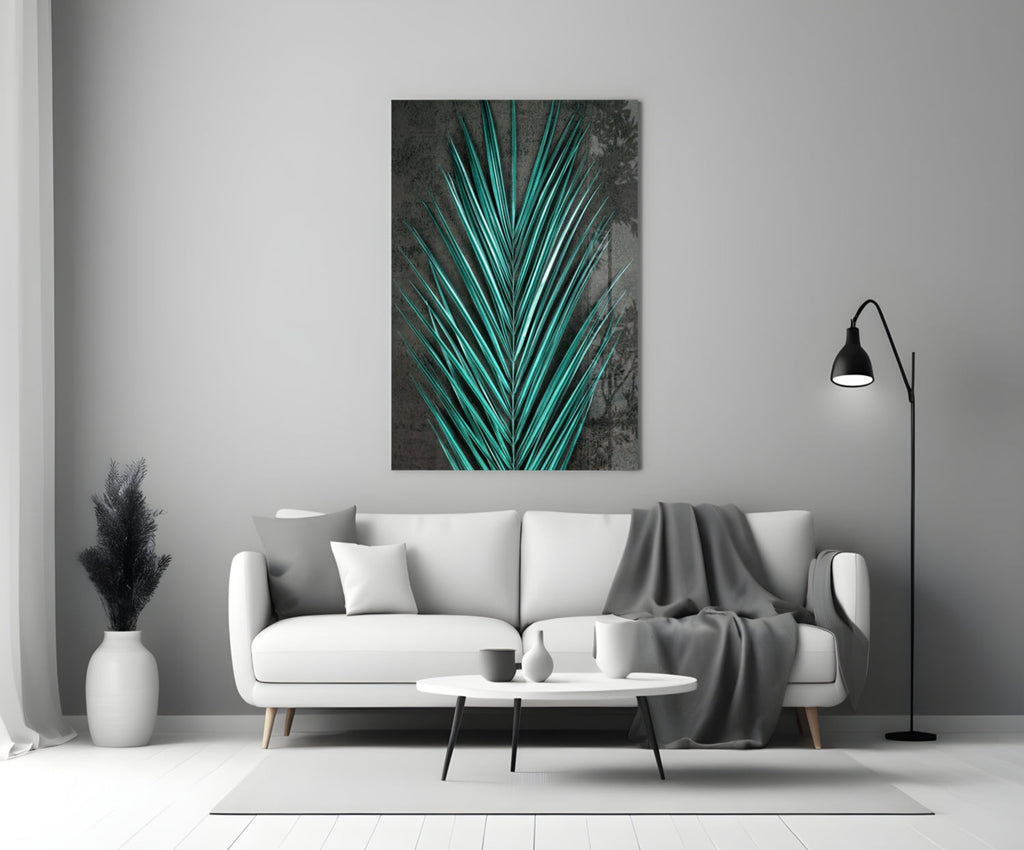 Areca Bunch Glass Wall Art