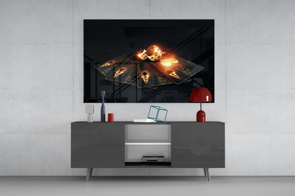 Gambler's Guns Glass Wall Art