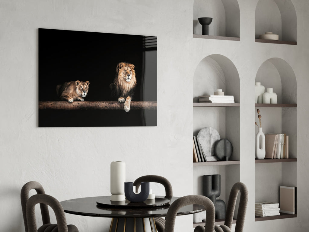 Leo Family Glass Wall Art