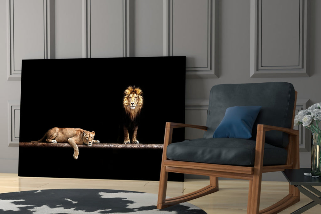 Leo Family Glass Wall Art