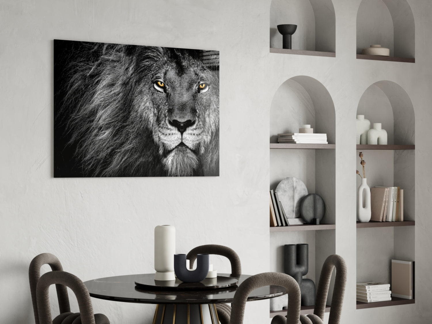 Lion Glass Wall Art