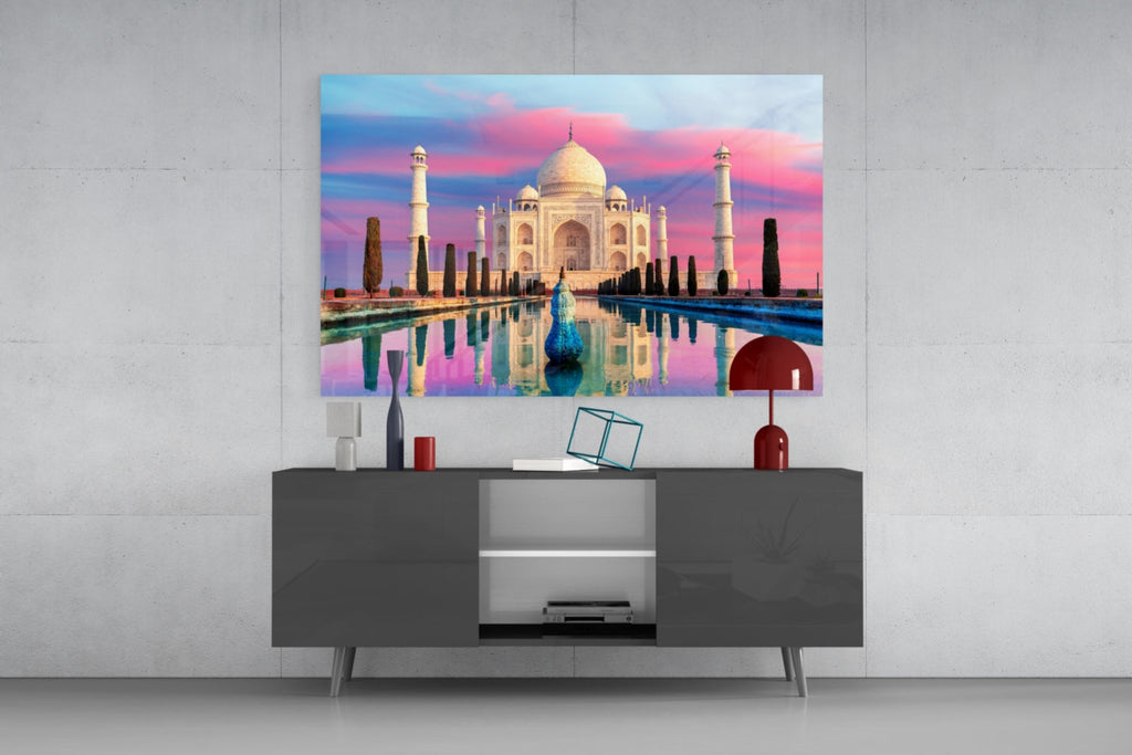 Taj Mahal Glass Wall Art