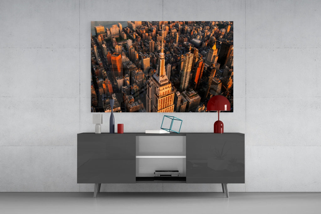 New York Glass Wall Art