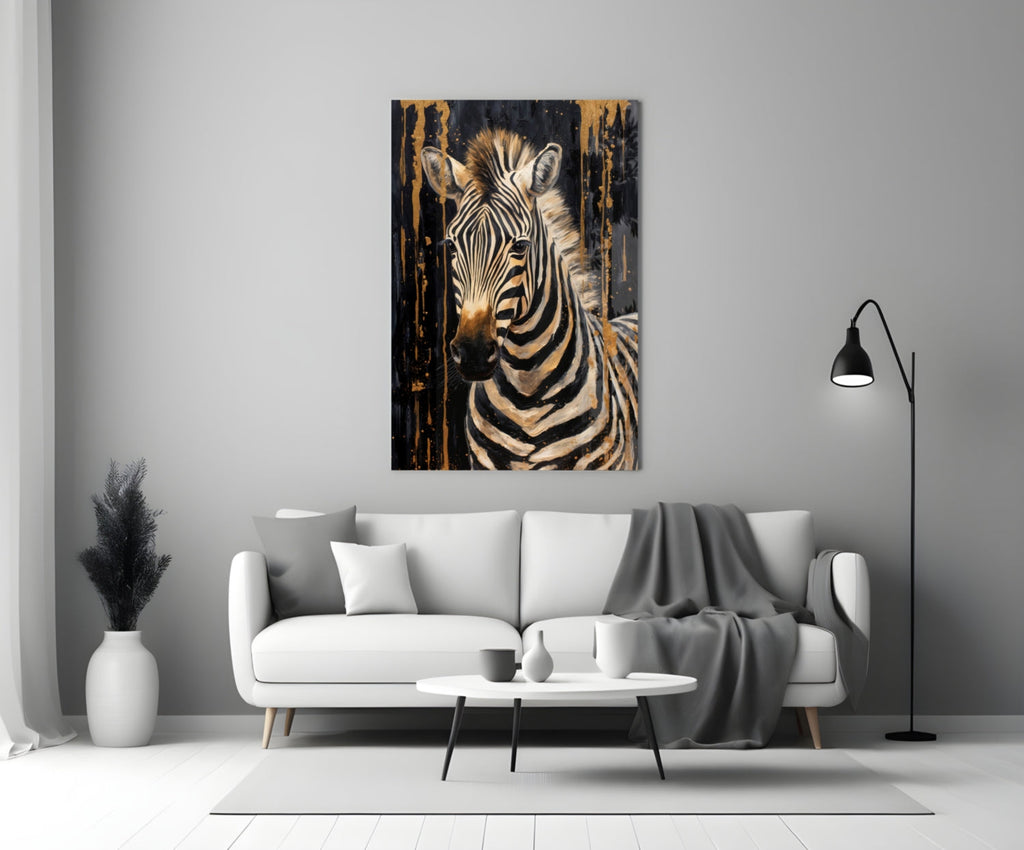 Zebra Glass Wall Art